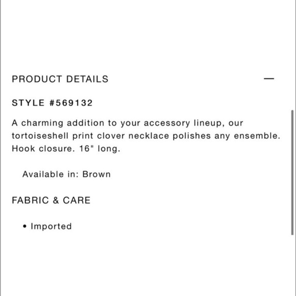 Ann Taylor tortoise shell print clover statement necklace - Picture 8 of 13